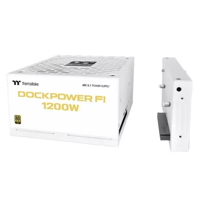 Thermaltake TT Dockpower FI 1200W Snow zasilacz, 1200 W, 80 PLUS Gold, modułowy, biały