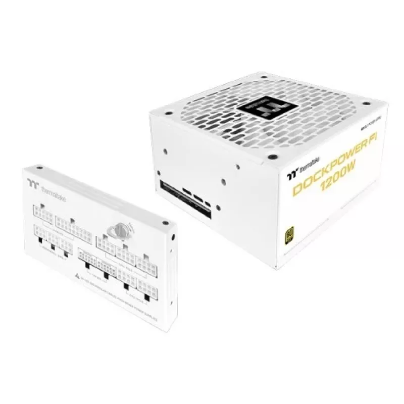 Thermaltake TT Dockpower FI 1200W Snow zasilacz, 1200 W, 80 PLUS Gold, modułowy, biały