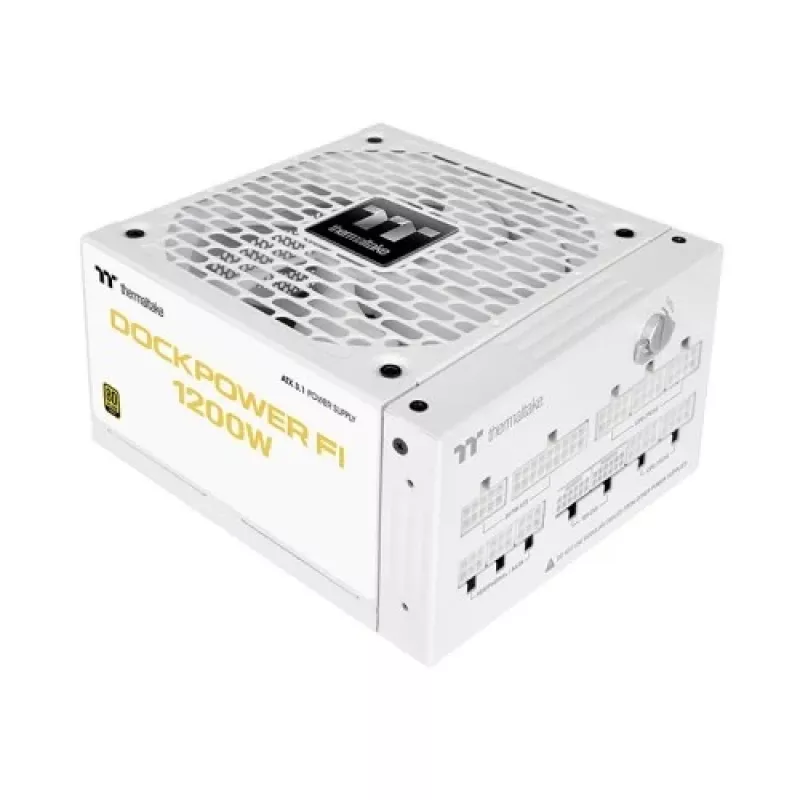 Thermaltake TT Dockpower FI 1200W Snow zasilacz, 1200 W, 80 PLUS Gold, modułowy, biały