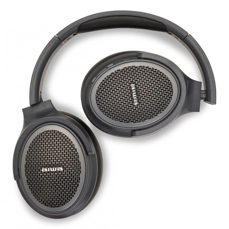 Aiwa HST-250BT szare słuchawki bezprzewodowe z mikrofonem, 3,5 mm, Bluetooth 5.0
