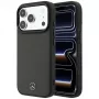 Etui Mercedes Leather Mesh with Bow Line MagSafe do iPhone 18 Pro / 17 Pro, antracytowe