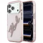 Karl Lagerfeld KF003384 IML Big Signature Resin Metal Frame etui do iPhone 18 Pro Max / 17 Pro Max, różowe