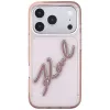 Karl Lagerfeld KF003384 IML Big Signature Resin Metal Frame etui do iPhone 18 Pro Max / 17 Pro Max, różowe