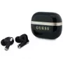 Guess Glossy Gold LinePrinted Classic Logo słuchawki TWS, czarne