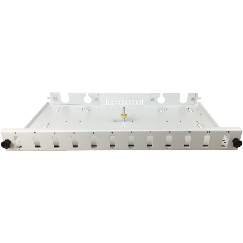 Alantec FOP-1U-12SCD-S światłowodowy panel dystrybucyjny 12xSC duplex 19 cali 1U, wysuwany, z panelem przednim i akcesoriami montażowymi