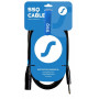 SSQ JSXM10 SS-1462 kabel audio, Jack stereo - XLR 3-pin męski, 10 m, czarny