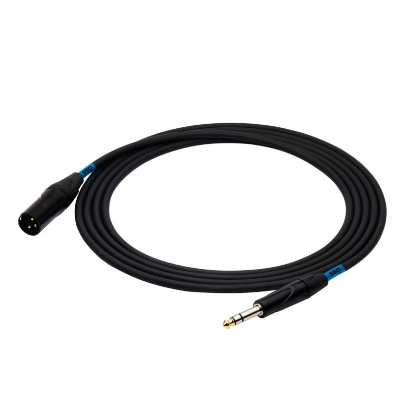 SSQ JSXM10 SS-1462 kabel audio, Jack stereo - XLR 3-pin męski, 10 m, czarny