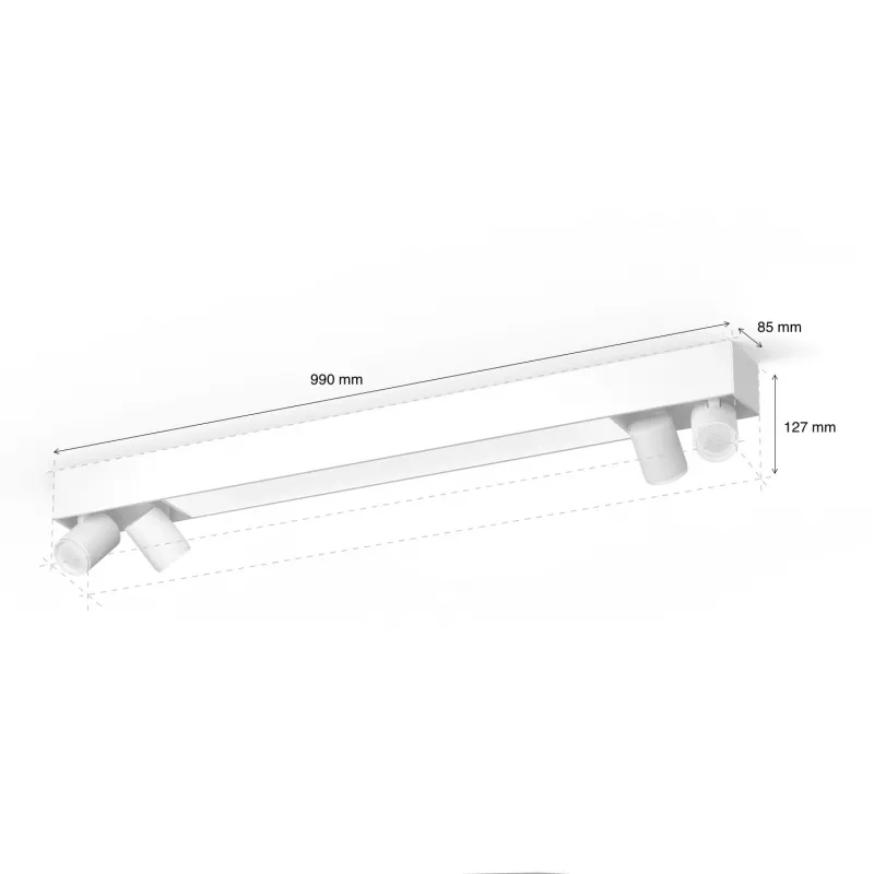 Philips Hue White & Color Ambiance Centris Spot, 4 punkty świetlne, 4200 lm, biały