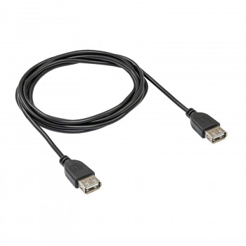 Akyga AK-USB-06 kabel USB 2.0, USB-A (żeńskie) / USB-A (żeńskie), 1,8 m, czarny
