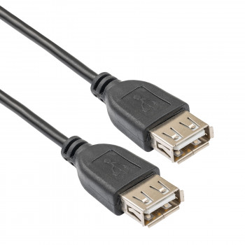 Akyga AK-USB-06 kabel USB 2.0, USB-A (żeńskie) / USB-A (żeńskie), 1,8 m, czarny