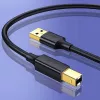 Ugreen US135 kabel USB 2.0 A-B do drukarki, pozłacany, 1 m, czarny