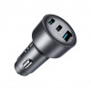 Joyroom JR-CCN19 ładowarka samochodowa, 65 W, 2x USB-C + USB-A, ciemnoszara