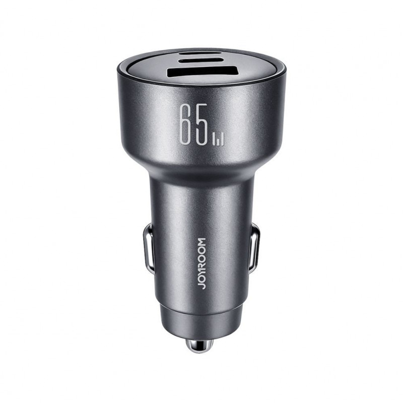 Joyroom JR-CCN19 ładowarka samochodowa, 65 W, 2x USB-C + USB-A, ciemnoszara