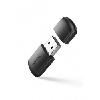 Ugreen dwuzakresowy zewnętrzny adapter sieciowy USB, WiFi 11ac AC650, czarny (CM448)