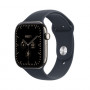 Apple Watch Series 12 GPS + Cellular 42 mm, koperta z tytanu w kolorze naturalnym, granatowy pasek sportowy, M/L