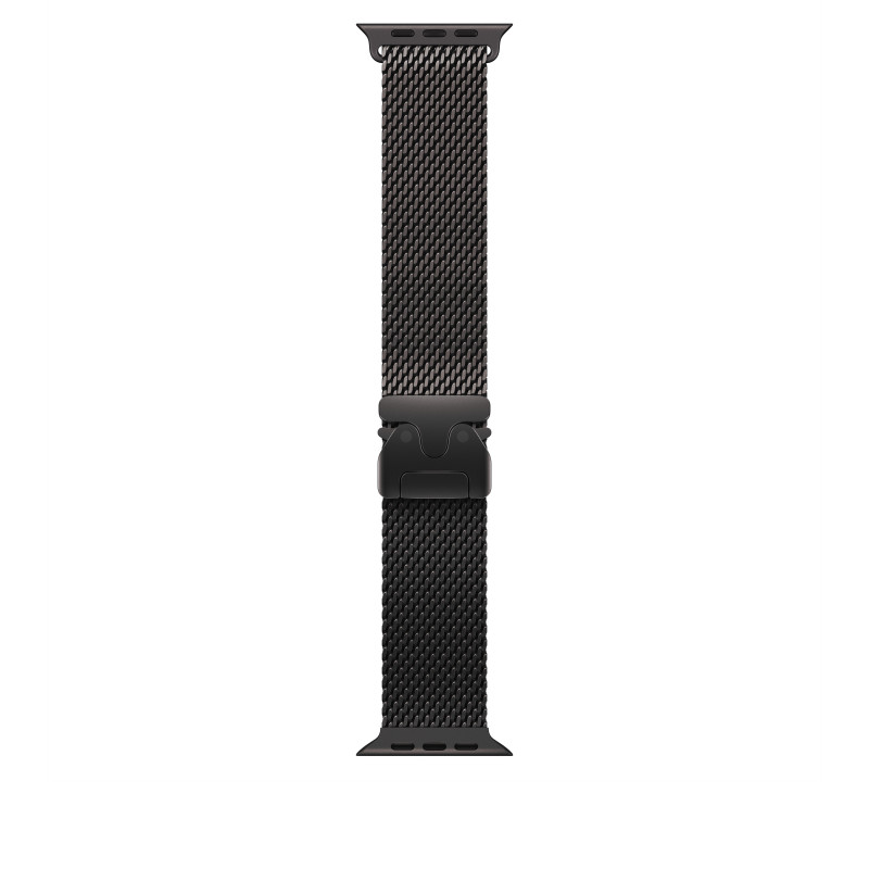 Apple MK0Q4ZM/A bransoleta mediolańska z tytanu do Apple Watch, 49 mm, tytan czarny, Large