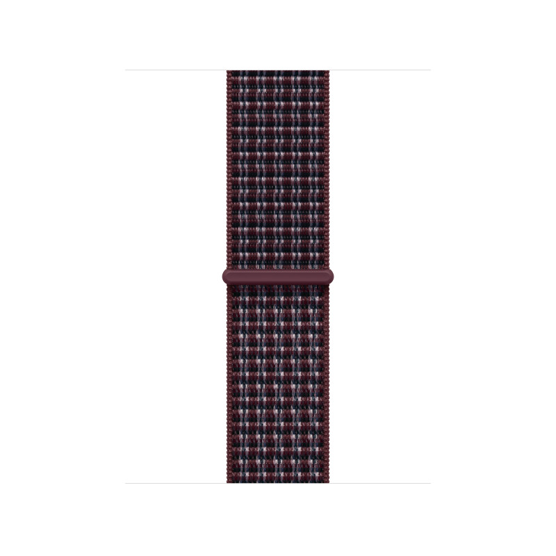 Apple MK7R4ZM/A Sport Loop opaska do zegarka, 40 mm, bordowa w kratę