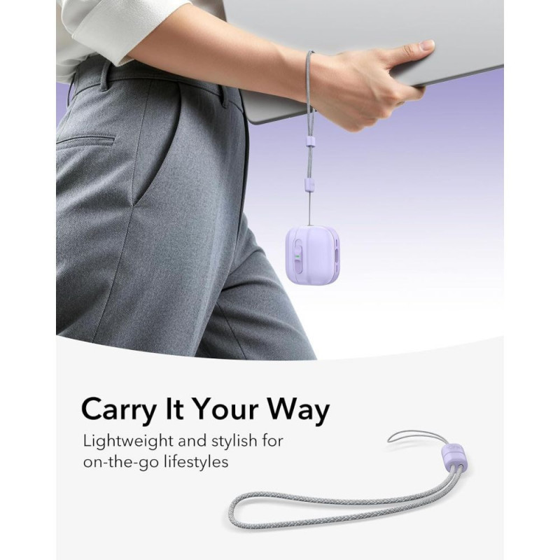 ESR Pulse HaloLock MagSafe etui do Apple AirPods 4 / 5, lawendowe