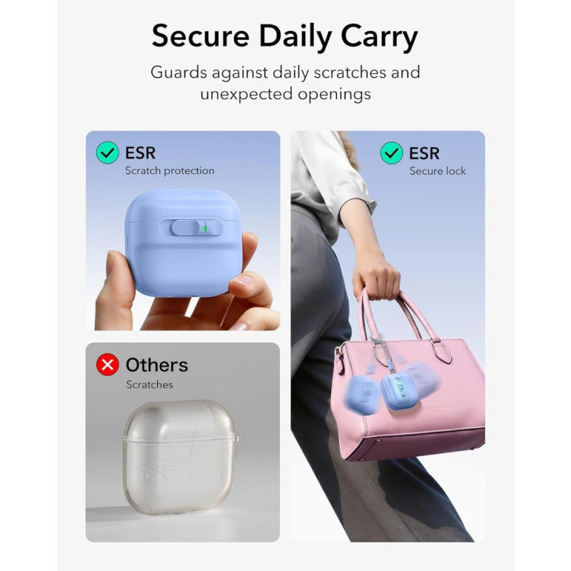ESR Pulse HaloLock MagSafe etui do Apple AirPods 4 / 5, jasnoniebieskie