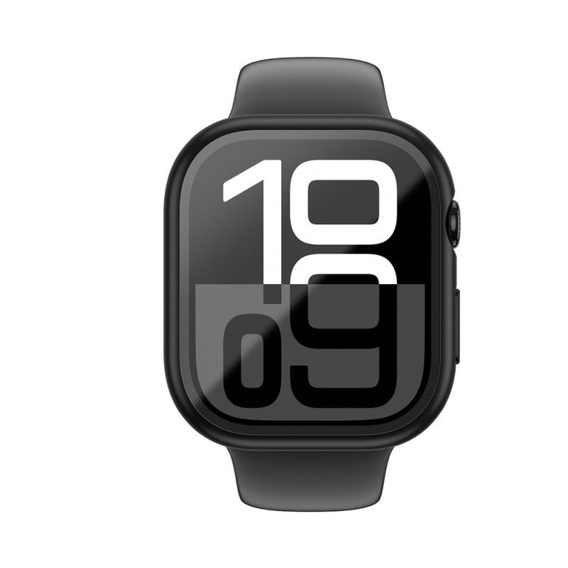 AmazingThing Radix Glass etui ochronne do Apple Watch 42 mm, szkło hartowane, czarne