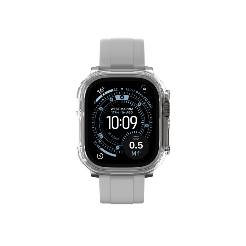 AmazingThing Minimal etui ochronne do Apple Watch Ultra 3 / Ultra 4 49 mm, przezroczyste