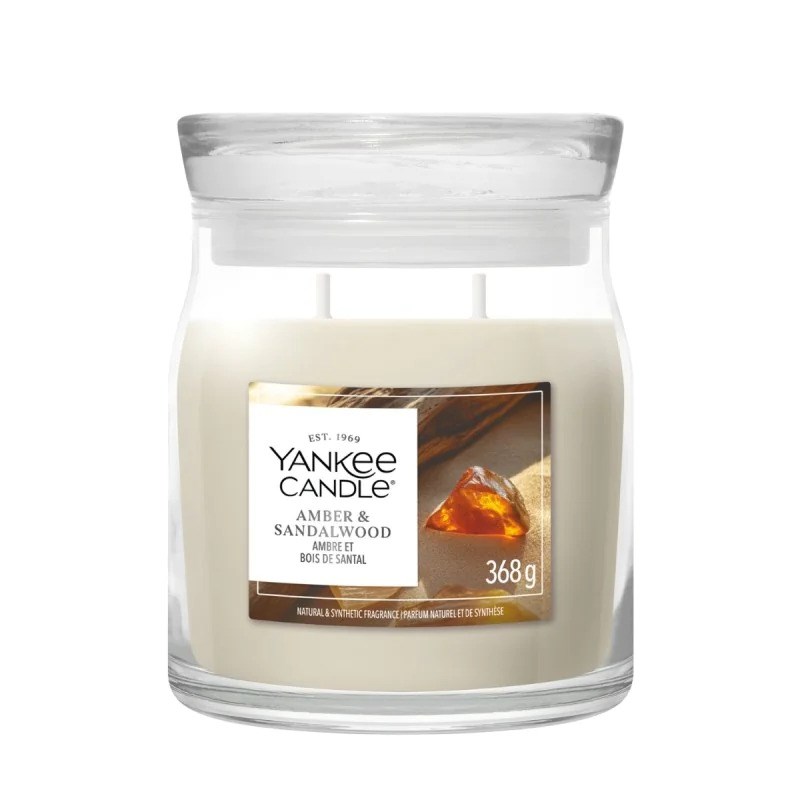Yankee Candle YC Signature Amber & Sandalwood świeca średnia