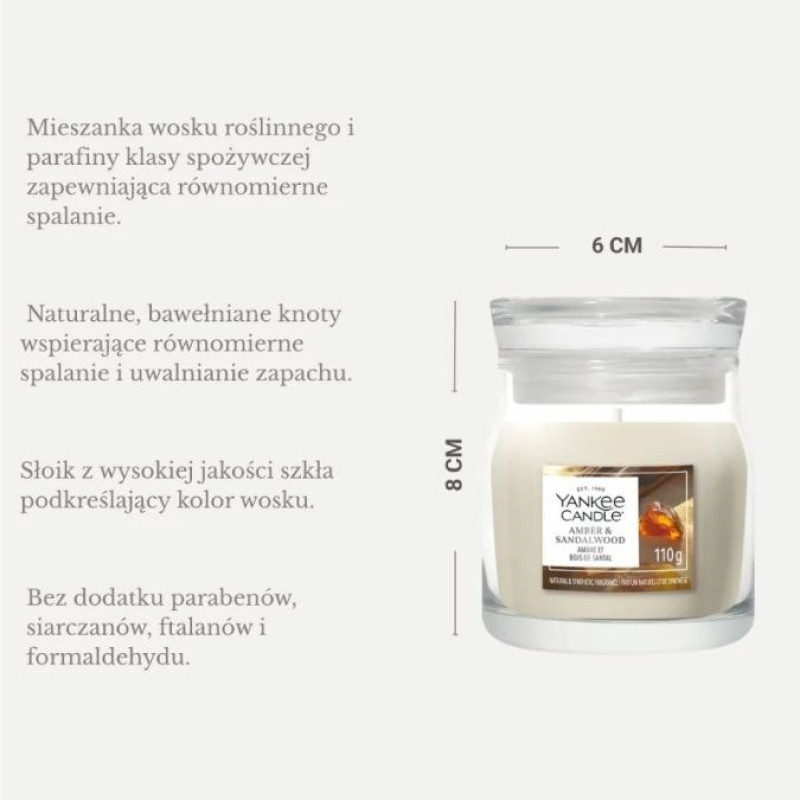 Yankee Candle Amber & Sandalwood mała świeca