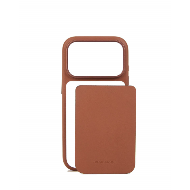 Mujjo Troubadour modułowe etui skórzane do Apple iPhone 18 Pro / 17 Pro, MagSafe, jasnobrązowe