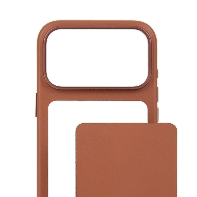 Mujjo Troubadour modułowe etui skórzane do Apple iPhone 18 Pro / 17 Pro, MagSafe, jasnobrązowe