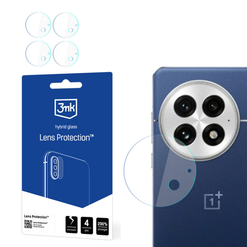 3MK Lens Protection szkło hybrydowe na obiektyw aparatu OnePlus 13 (4 szt.)
