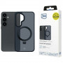 3MK Smoke Case Mag&Stand etui na smartfon Samsung Galaxy S25+, czarne
