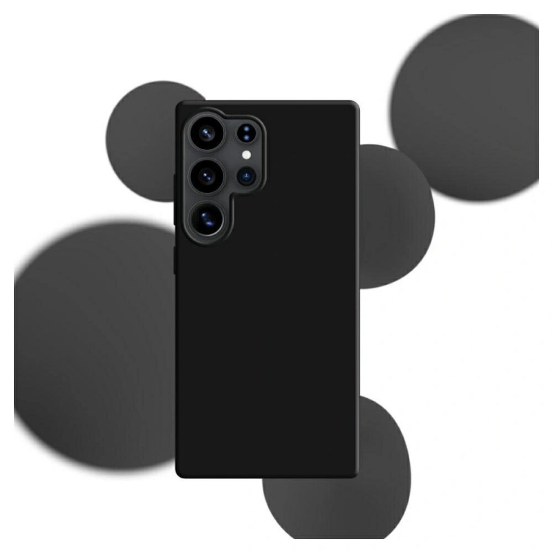 3MK Silicone Case etui silikonowe do Samsung Galaxy S25 Ultra, czarne