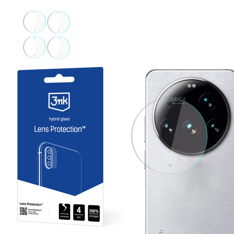 3MK Lens Protection szkło hybrydowe na obiektyw aparatu do Xiaomi 15 Ultra (4 szt.)