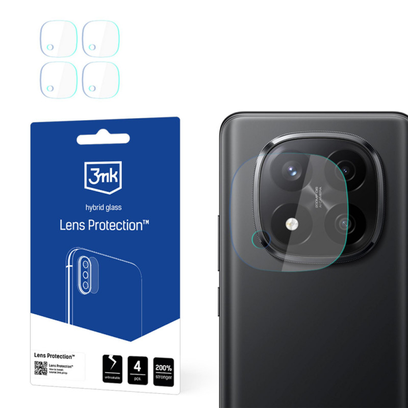 3MK Lens Protection szkło hybrydowe na obiektyw aparatu do Xiaomi Redmi Note 14 Pro+ (4 szt.)