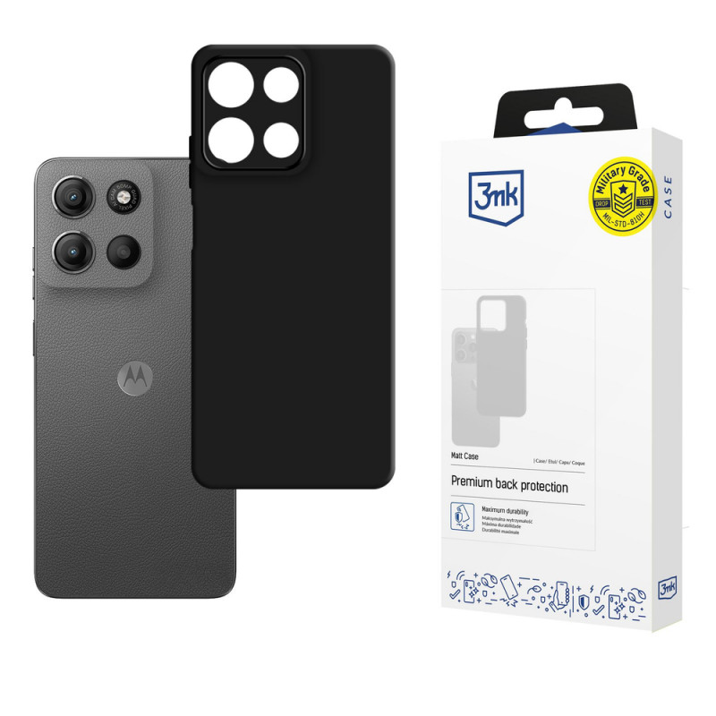 3MK Matt Case etui do Motorola Moto G15 / G15 Power, czarne