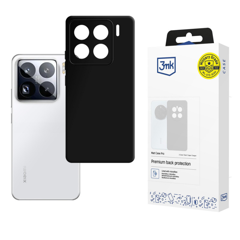 3MK Matt Case Pro etui na smartfon Xiaomi 15 Pro, czarne