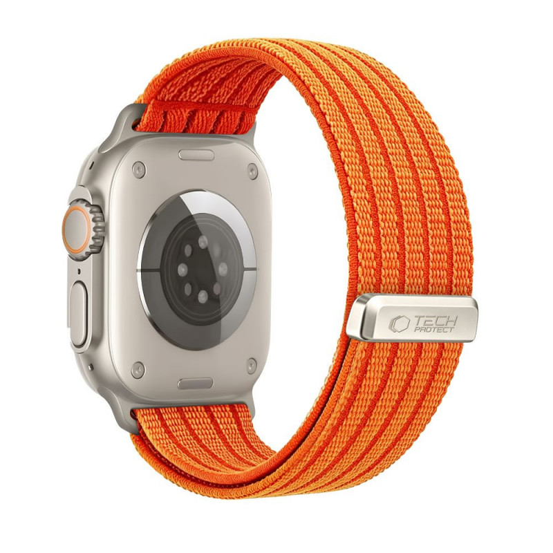 Tech-Protect Nylon Sport pasek do Apple Watch 44/45/46/49 mm, pomarańczowy