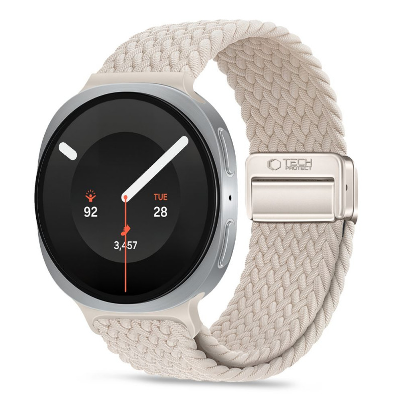 Tech-Protect NylonMag pasek do Samsung Galaxy Watch 8 / 9 / Classic 40 / 44 / 46 mm, Starlight