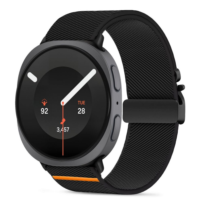 Tech-Protect Nylon Clasp pasek do zegarka Samsung Galaxy Watch 8 / 9 / Classic 40 / 44 / 46 mm, czarny