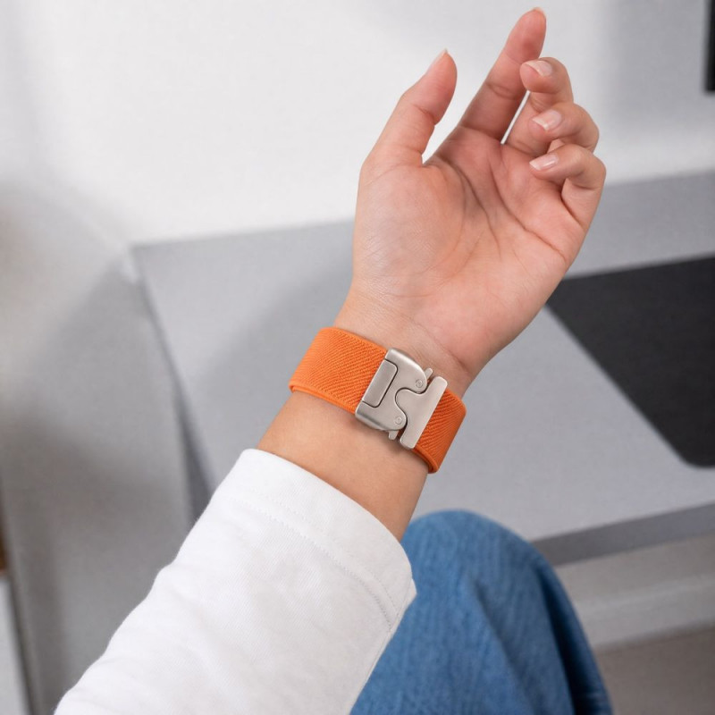 Tech-Protect Nylon Clasp pasek do zegarka Samsung Galaxy Watch 8 / 9 / Classic 40 / 44 / 46 mm, pomarańczowy