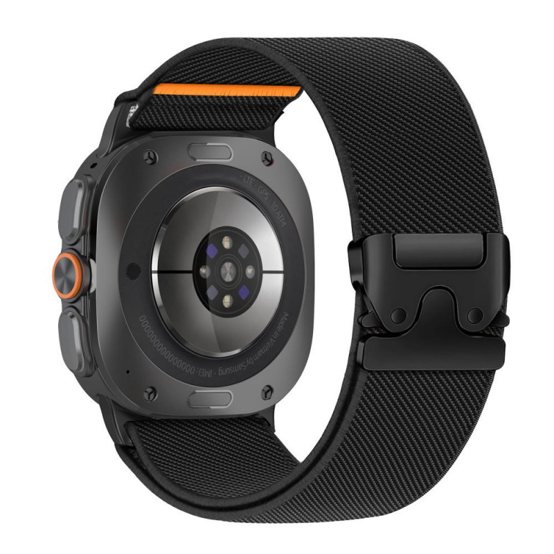 Tech-Protect Nylon Clasp pasek do zegarka Samsung Galaxy Watch Ultra 1 / 2 2024-2026 47 mm, czarny