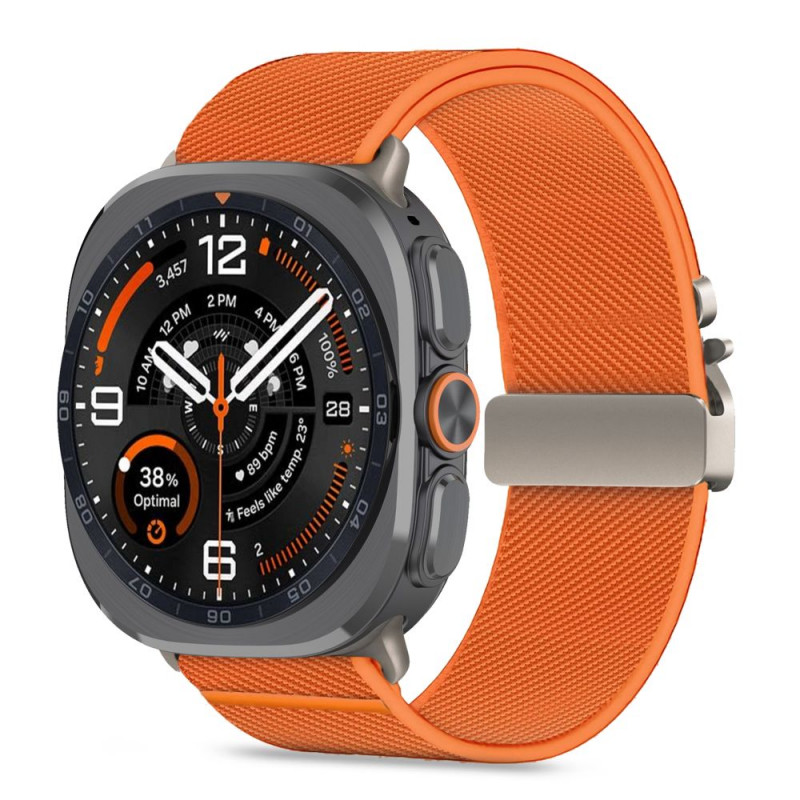 Tech-Protect Nylon Clasp pasek do zegarka Samsung Galaxy Watch Ultra 1 / 2 2024-2026 47 mm, pomarańczowy