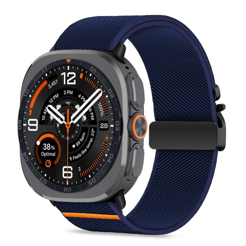 Tech-Protect Nylon Clasp pasek do zegarka Samsung Galaxy Watch Ultra 1 / 2 2024-2026 47 mm, granatowy