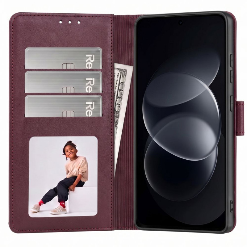 Tech-Protect Wallet etui do Xiaomi Redmi Note 17 Pro 5G, bordowe