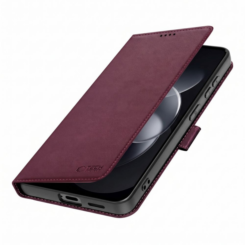 Tech-Protect Wallet etui do Xiaomi Redmi Note 17 Pro 5G, bordowe