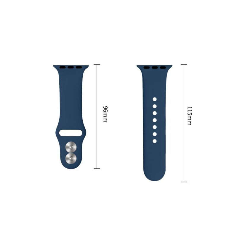 Tech-Protect Silicone pasek do Apple Watch 8/9/10/11/12/SE 40/41/42 mm, granatowy