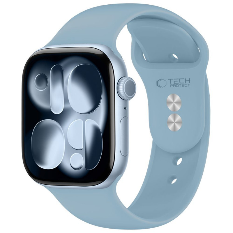 Tech-Protect Silicone pasek do Apple Watch 8/9/10/11/12/SE 40/41/42 mm, niebieski