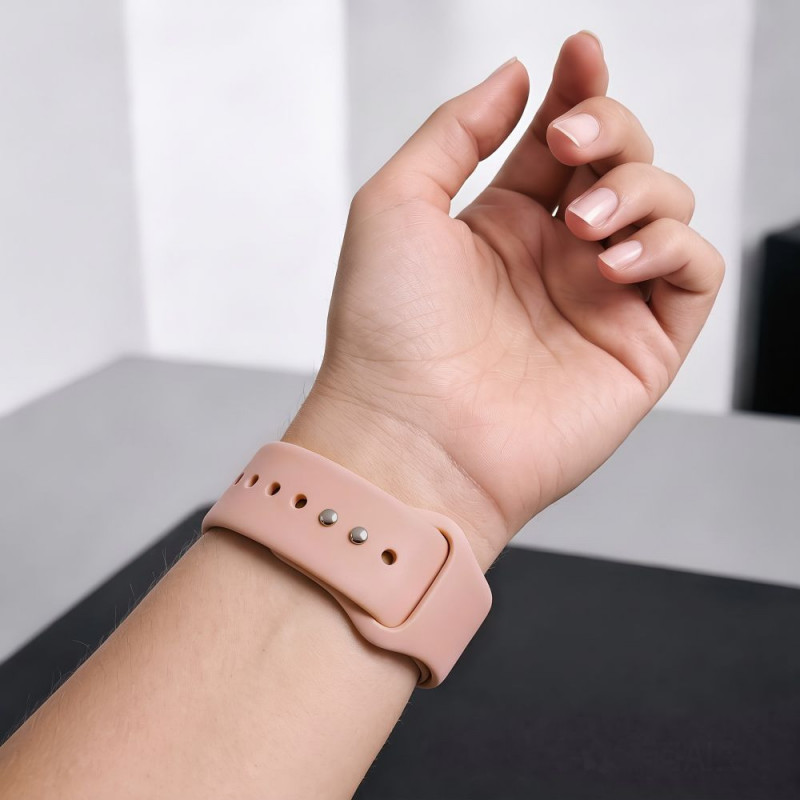 Tech-Protect Silicone pasek do Apple Watch 8/9/10/11/12/SE/Ultra 44/45/46/49 mm, brudny róż
