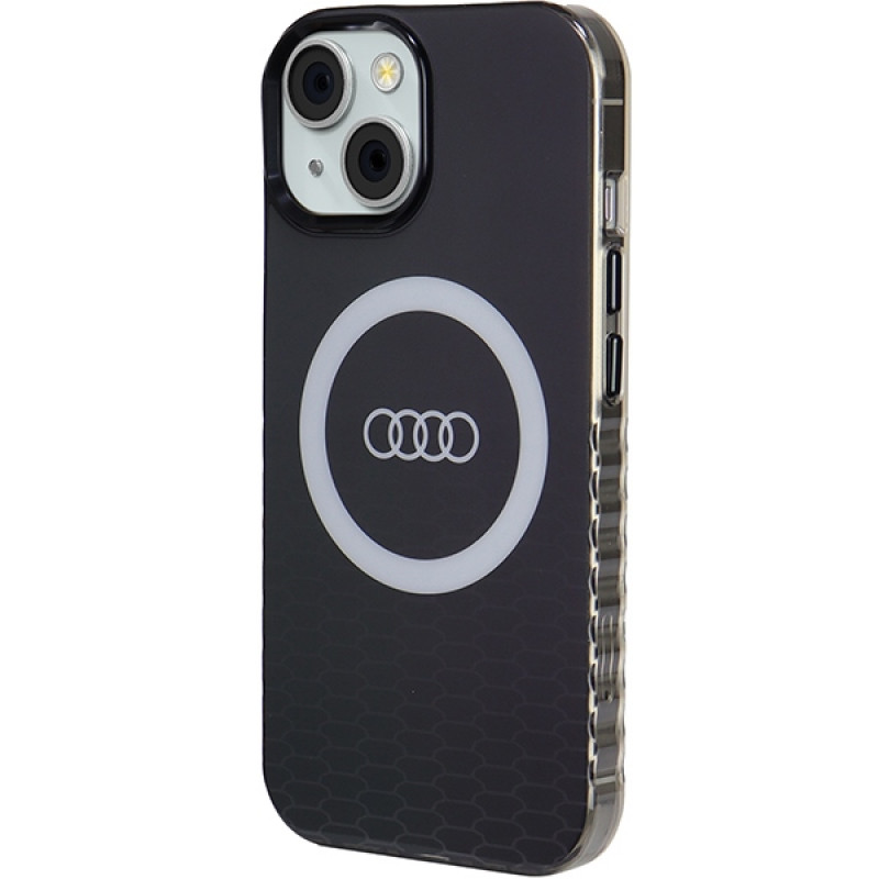 Etui Audi IML Big Logo MagSafe do iPhone 15 / 14 / 13, czarne (AUDI000075)