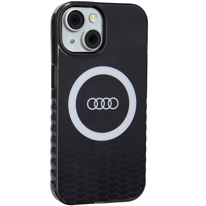 Etui Audi IML Big Logo MagSafe do iPhone 15 / 14 / 13, czarne (AUDI000075)